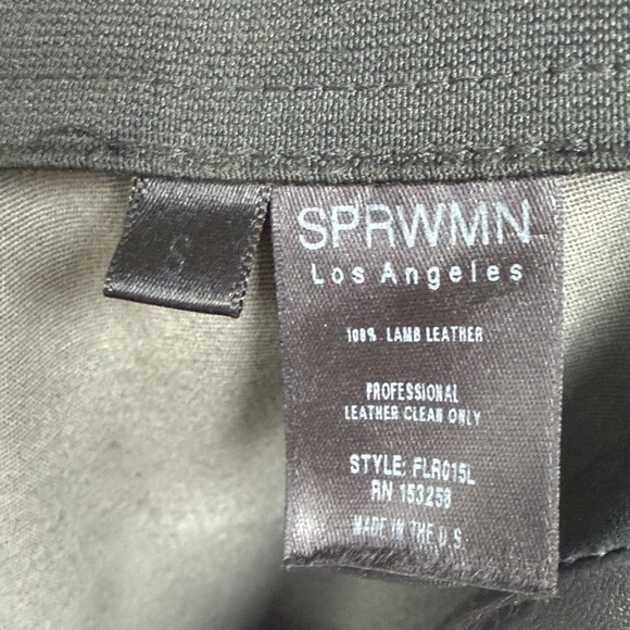 SPRWMN BLACK LEATHER ANKLE FLARE - Picture 10 of 11